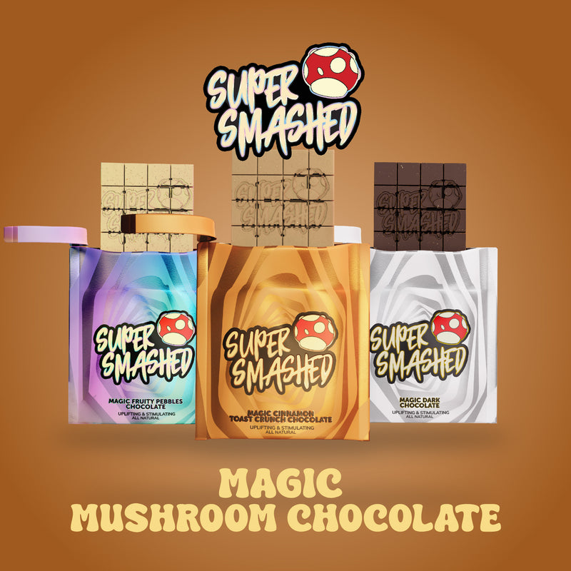 Magic Mushroom Chocolate Bar - Super Smashed